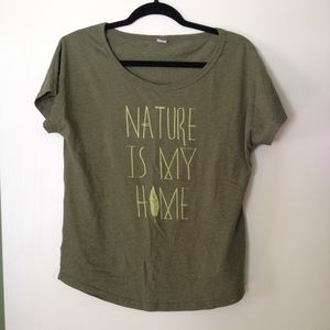 Organic Flowy Nature Is My Home T-Shirt